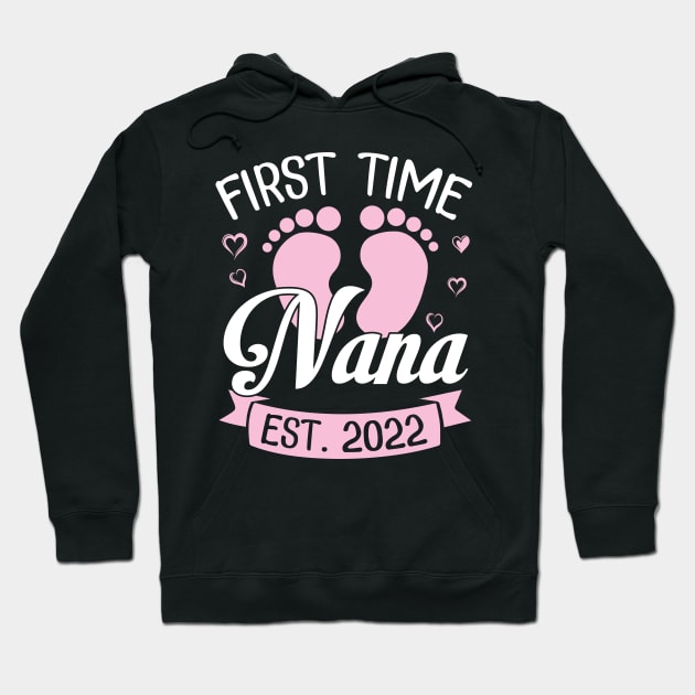 Baby Feet Heart Happy To Me Grandma First Time Nana Est 2022 Hoodie by bakhanh123